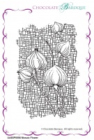 Mosaic Flower individual unmounted rubber stamp  - A6